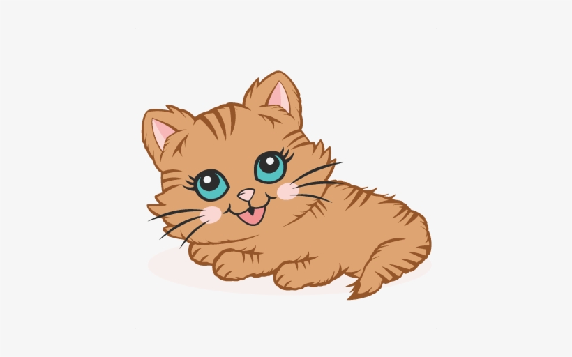 Cute Kitten Svg Scrapbook Cut File Cute Clipart Files - Cricut, transparent png