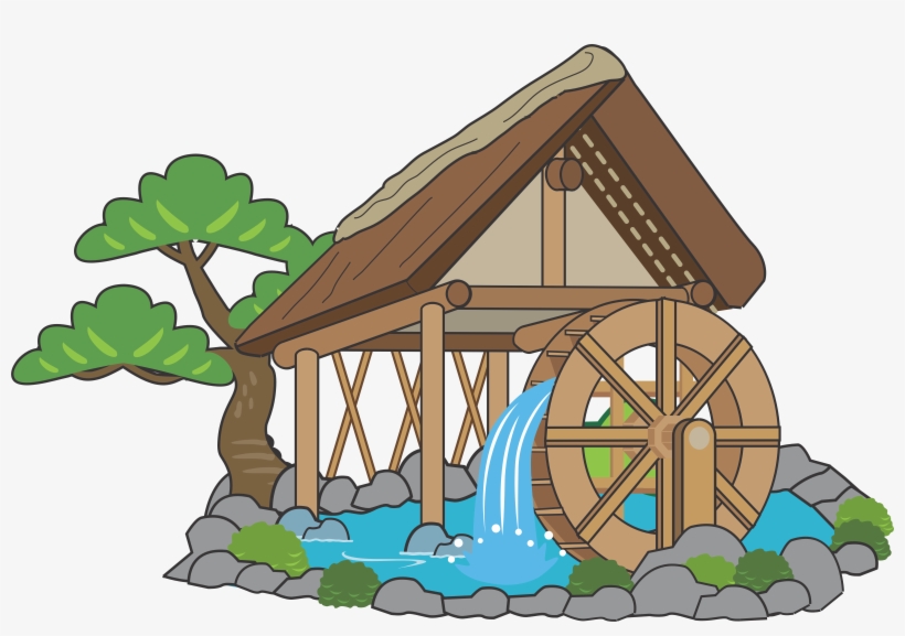 Dibujo De Molino De Agua, transparent png
