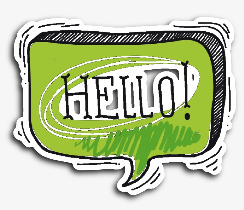 Hand Drawn Comic Book Speech Balloon Stickers - Design, transparent png