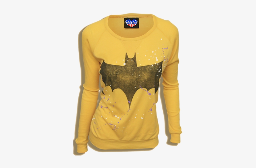 Batman Long Sleeve Henley Shirt With Paint Splatter - Batman, transparent png