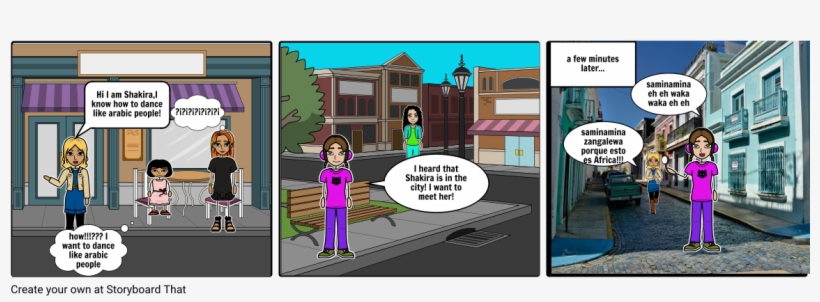 Shakira Is In The Town - Cartoon, transparent png