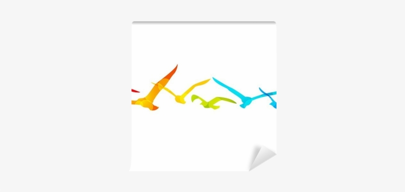 Rainbow Birds Border For Your Design Wall Mural • Pixers® - Islam, transparent png