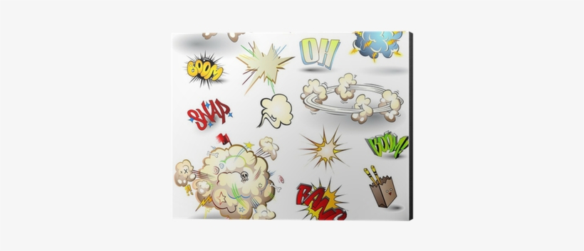 Comic Book Explosion Aluminium Print • Pixers® • We - Bang Wall Clock Wall Clock, transparent png