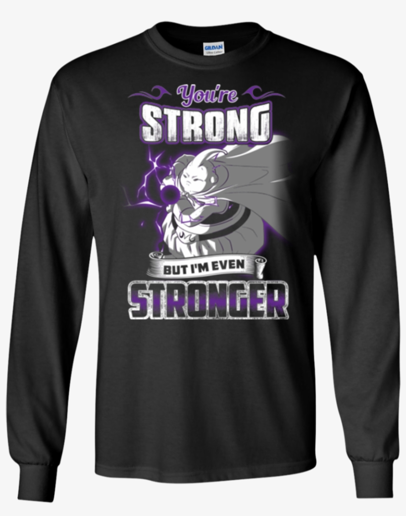 Majin Buu T Shirt You're Strong But I'm Even Stronger - Mickey Mouse Mens Long Sleeve, transparent png