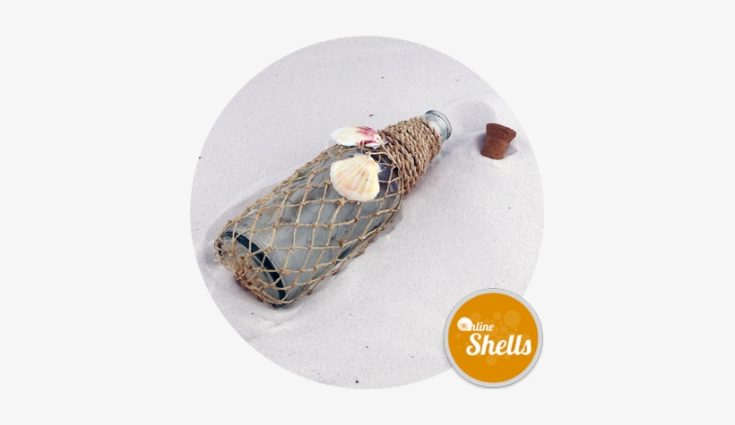Desert Island Message Bottle - Online Shells, transparent png