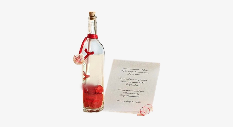 Message In A Bottle - Personalized Message In A Bottle Anniversary - Gifts, transparent png