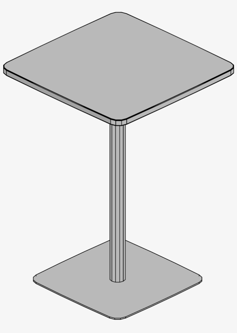 Turnstone Table Cafe Height 30 Square - Bolero Square Stainless Steel Table Base, transparent png