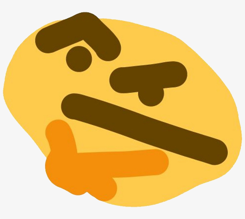 I Saw God In The Parking Lot Today - Discord Thinking Emoji, transparent png