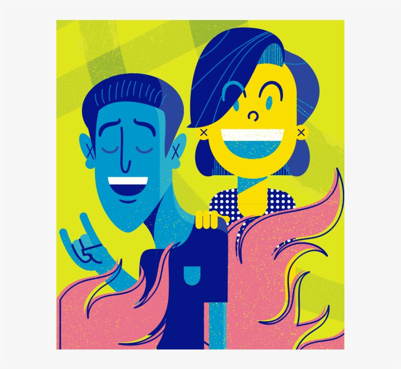 Jeff And Ellen • - Illustration, transparent png