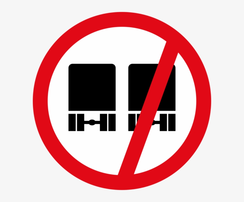 Overtaking By Goods Vehicle Prohibited Sign - No Overtaking, transparent png