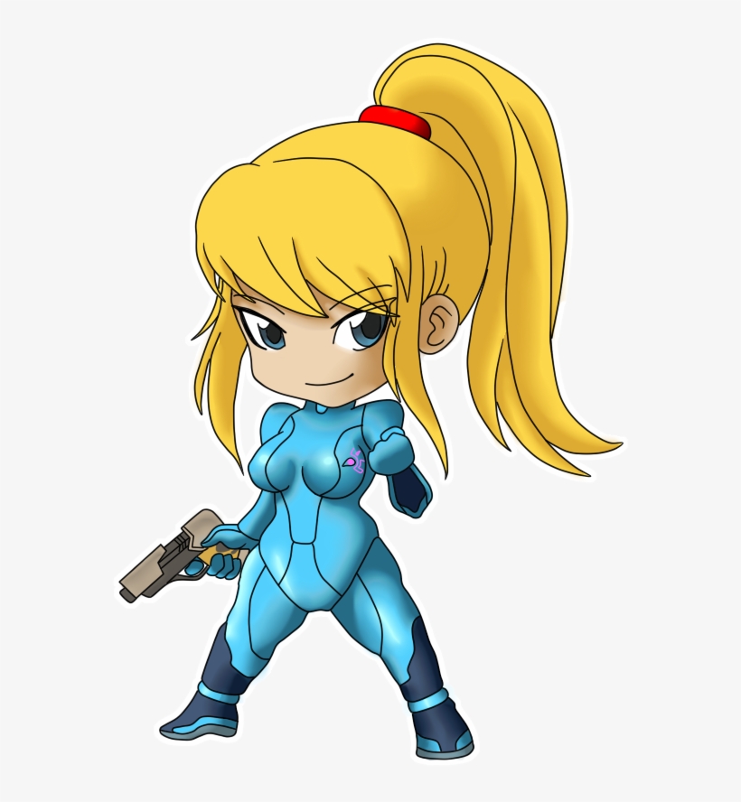 Chibi Zero Suit Samus By Vejit - Zero Suit Samus Chibi, transparent png