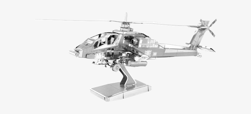 Picture Of Ah-64 Apache - 3d Metal Earth Model Kit - Ah-64 Apache, transparent png