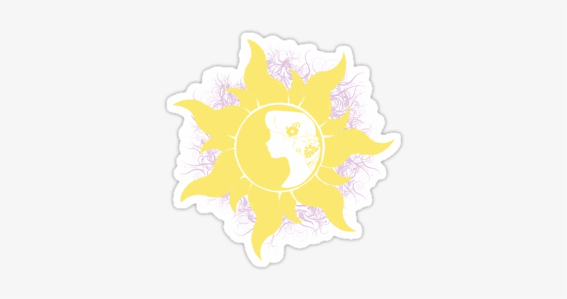 Rapunzel Silhouette In Tangled Tangled Sun Silhouette - Tangled, transparent png