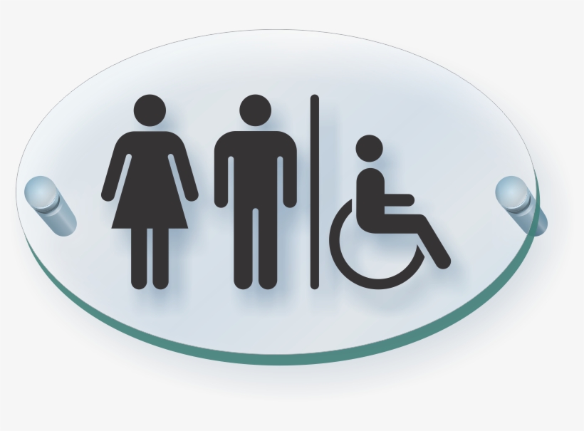 Unisex Handicap Restroom Symbol Clearboss Sign - Cancer Statistics In South Africa, transparent png