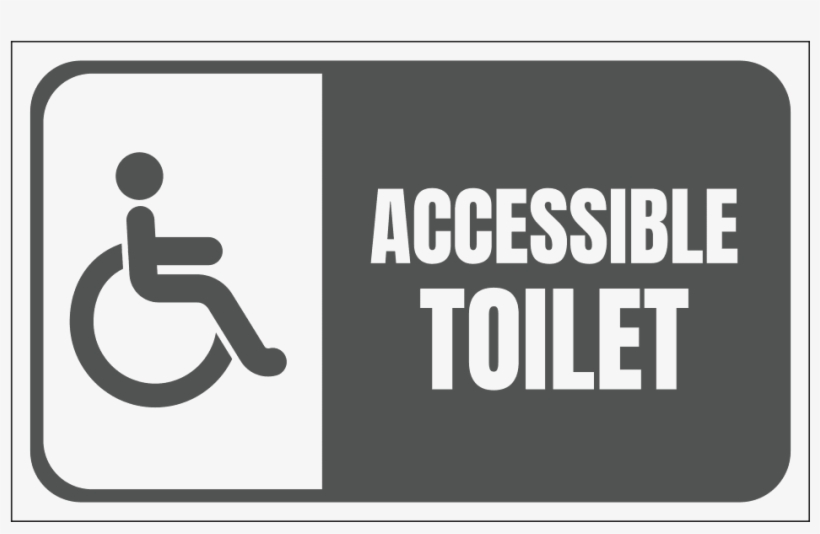 Handicap Accessible Toilet - Sign, transparent png