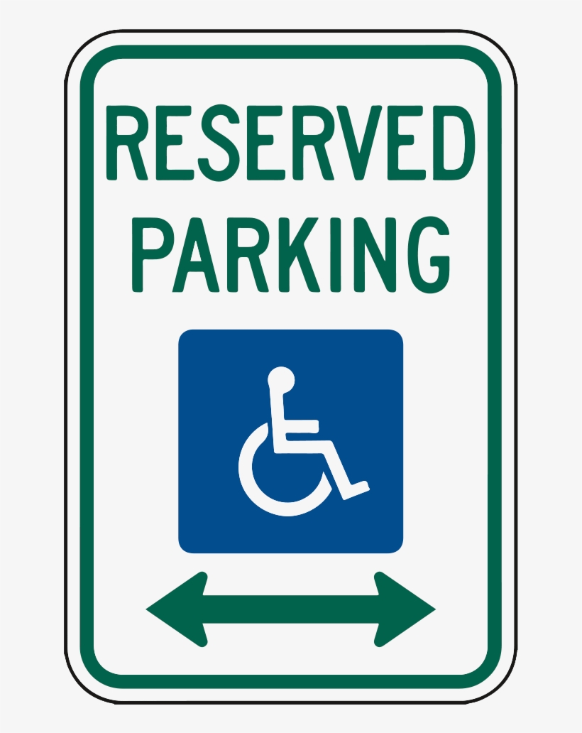 Reserved Parking Sign , - Handicap Sign, transparent png