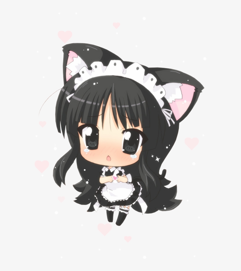 A Little Maid Neko For Today - Kawaii Neko Girl Chibi, transparent png