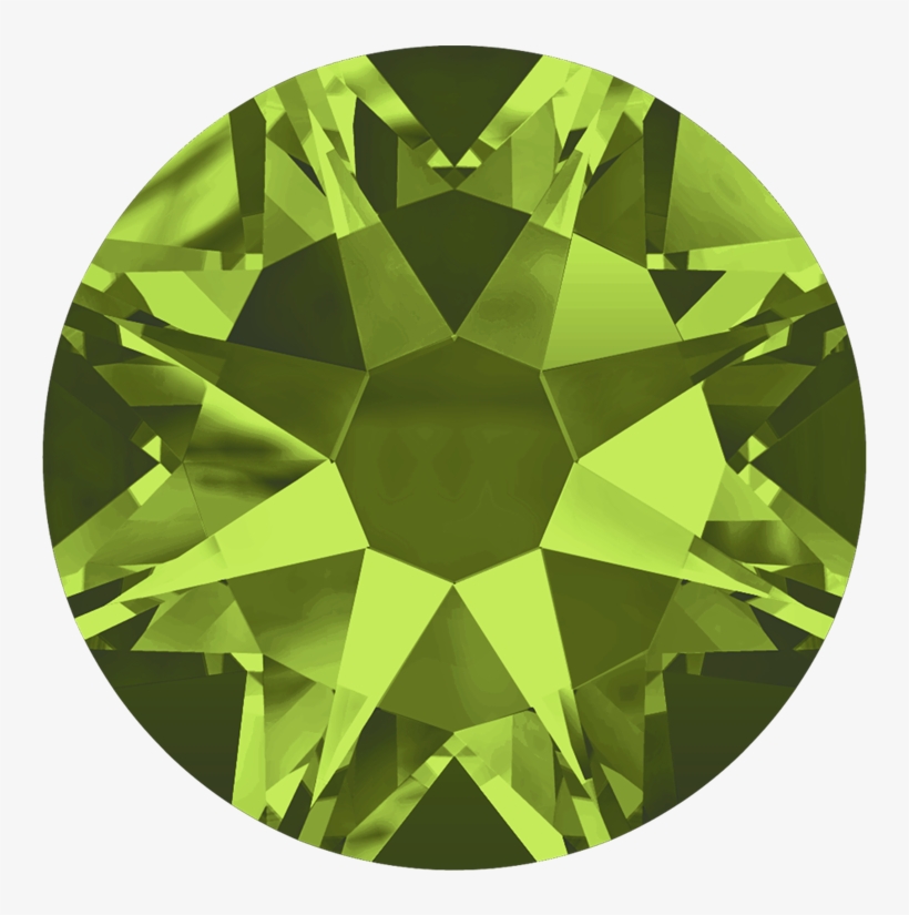 Olivine Green Non Hotfix Flat Back Rhinestones - Green Swarovski Crystal, transparent png