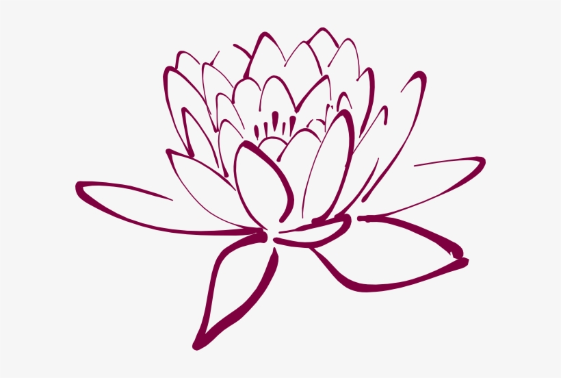 Lotus Clipart Fuschia - Purple Lotus Clip Art, transparent png