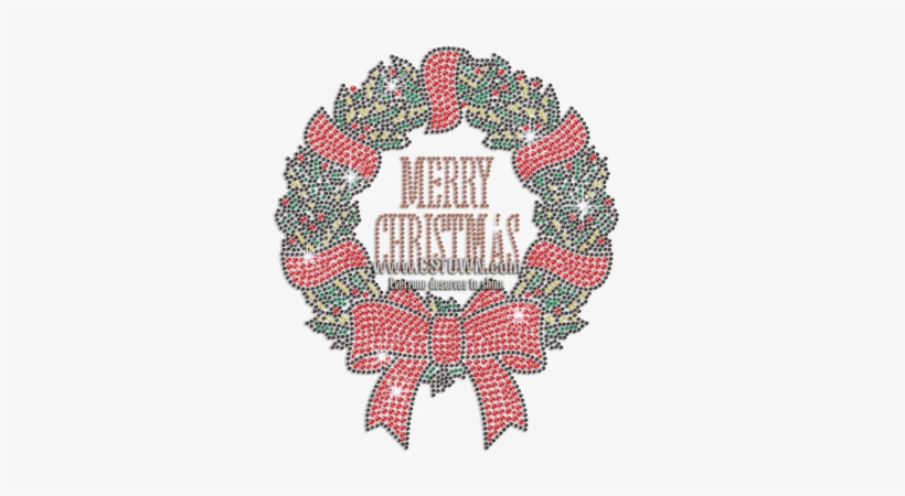 Shining Christmas Wreath Rhinestud Decal - Wreath, transparent png