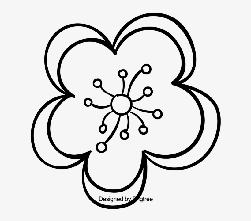 Beautiful Cartoon Hand Sketching Flowers, Beautiful, - Portable Network Graphics, transparent png