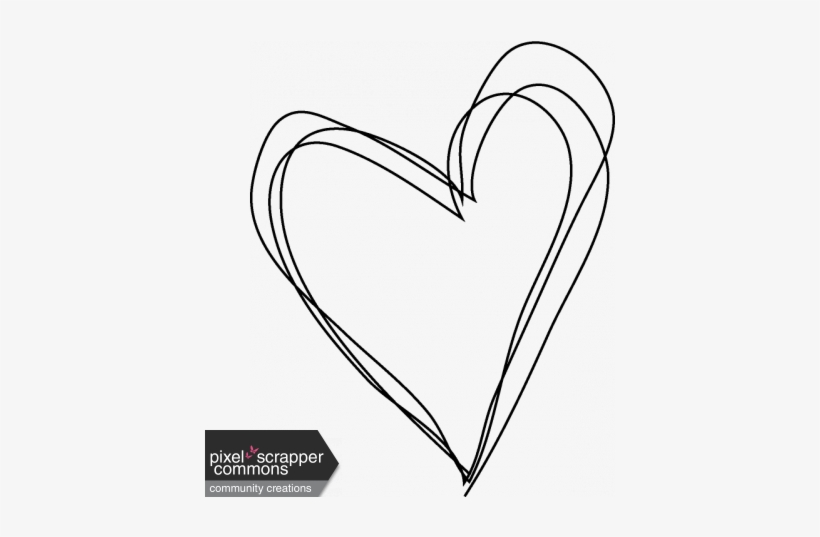 Heart Scribble Png Png Transparent Download - Transparent Scribble Heart, transparent png