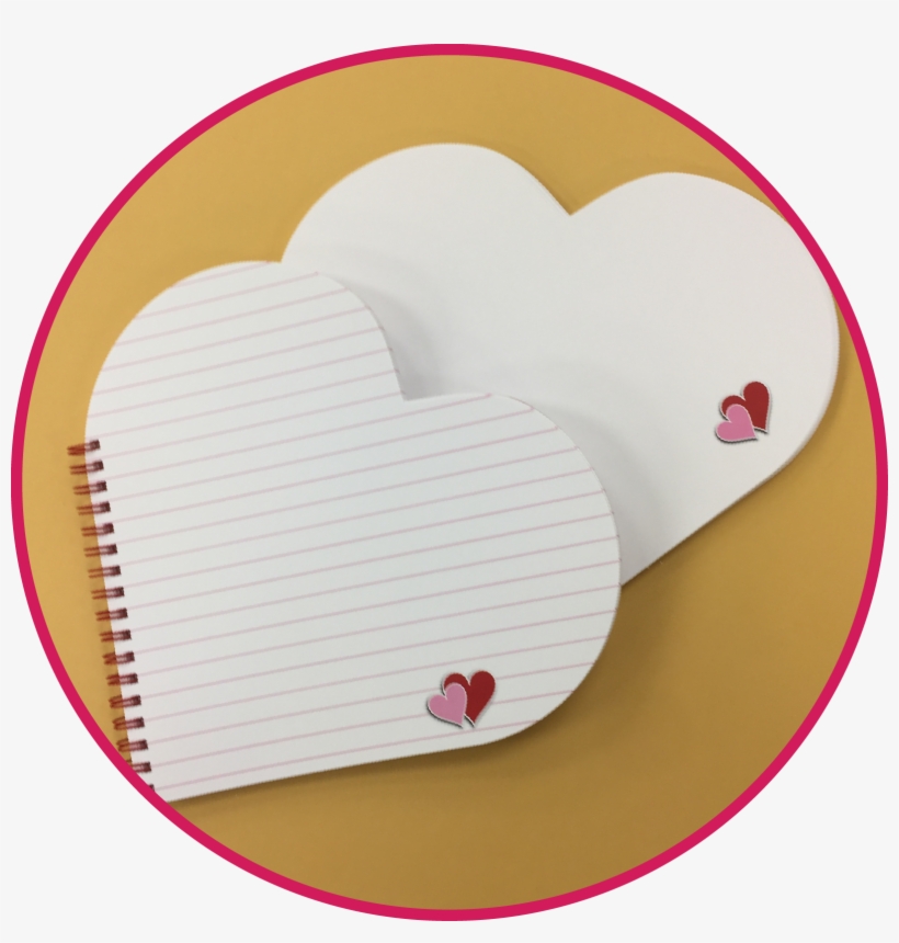 Heart Shaped Lined And Sketch Paper - Paper, transparent png