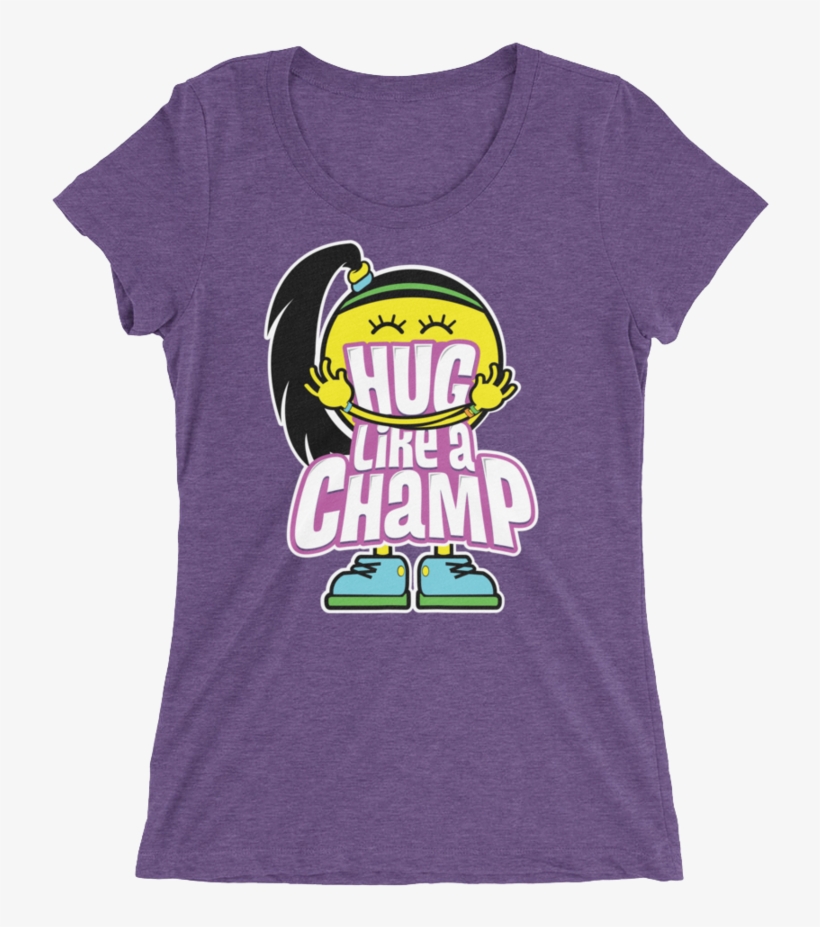 Bayley "hug Like A Champ" Women's Tri Blend T Shirt - Women's Distinct Heiress X Triblend - Aqua Triblend, transparent png