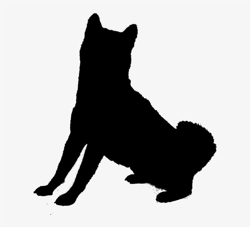Shiba Inu Silhouette - Shiba Inu Sitting Silhouette, transparent png