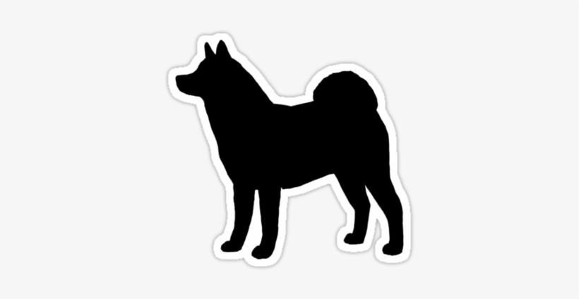Akita Silhouette Waterproof Die-cut Sticker - Akita Silhouette Png, transparent png