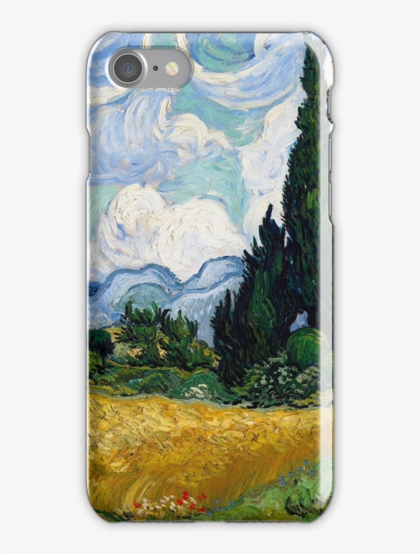 Wheat Field With Cypresses By Vincent Van Gogh Iphone - Van Gogh, transparent png