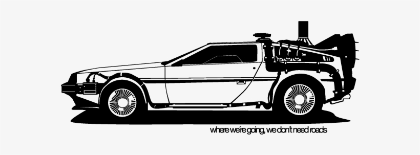 Vector Royalty Free Stock Vinyl Film Configurador - Delorean Volver Al Futuro Perfil, transparent png