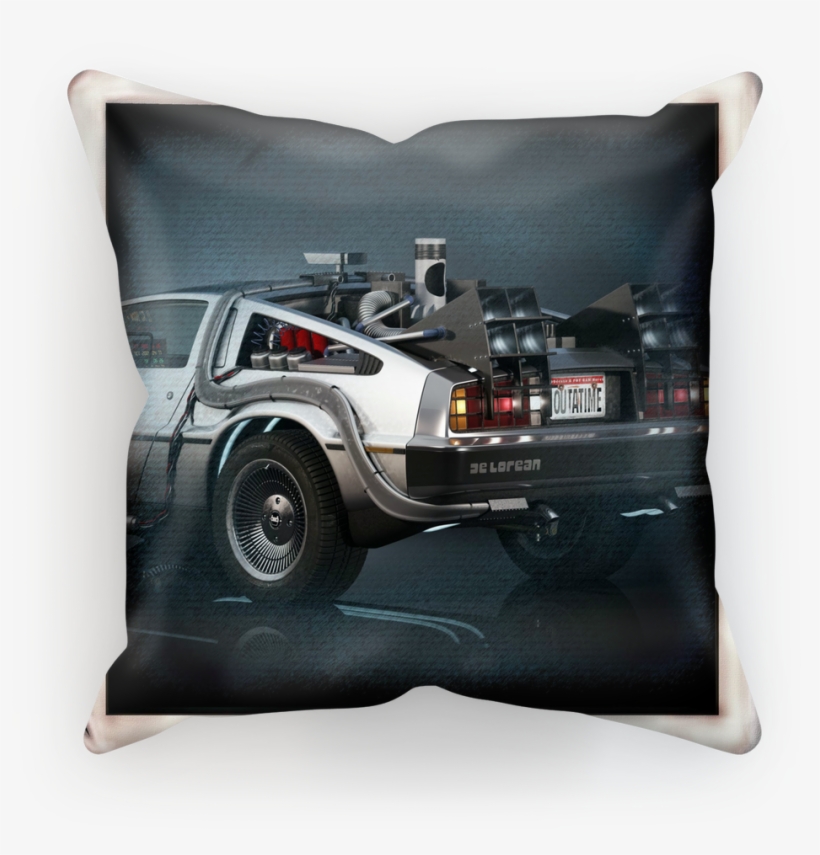 Delorean ﻿sublimation Cushion Cover - Delorean Time Machine Background, transparent png