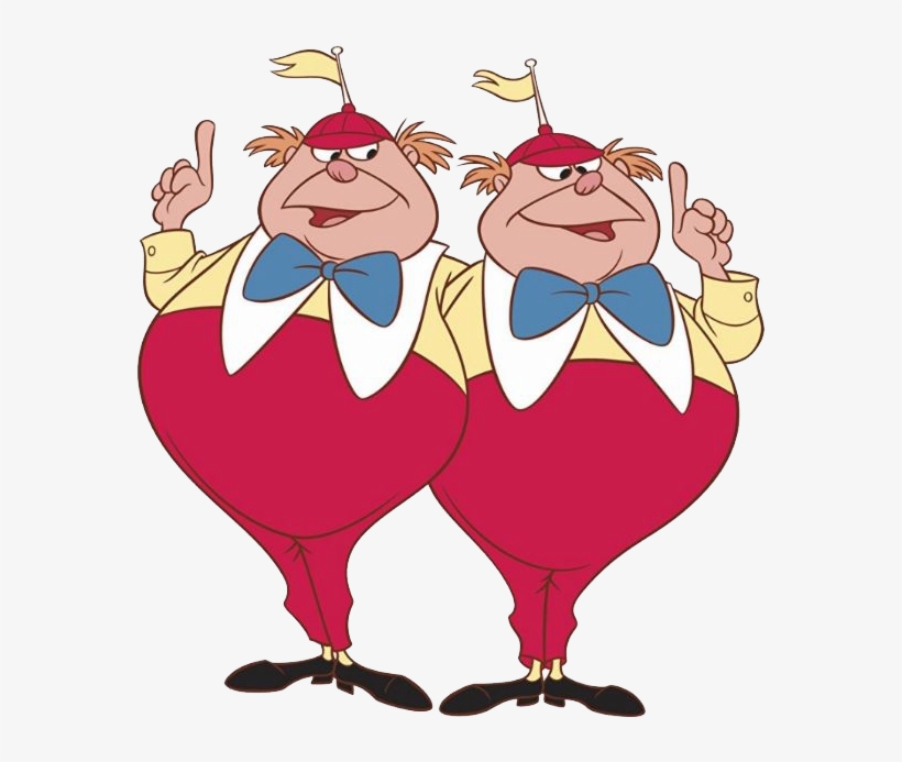 Pin By Tina Mcdaniel On Svg Files Alice, Svg File - Tweedle Dee And Tweedle Dum, transparent png