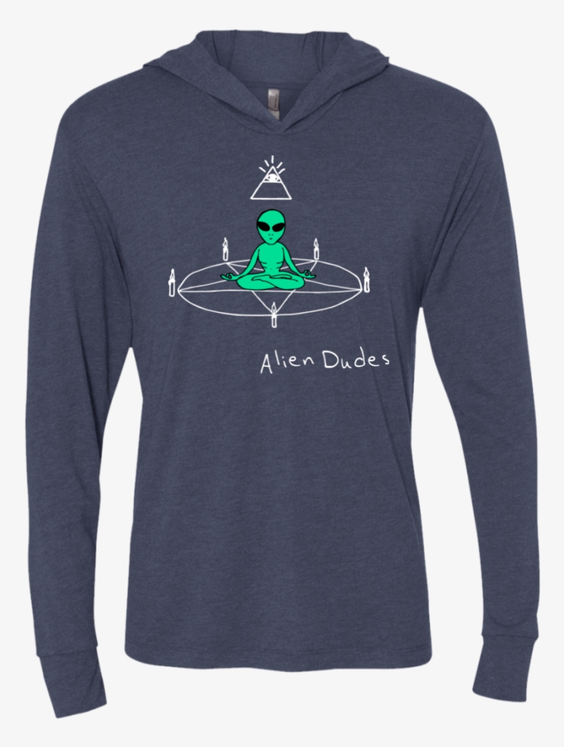 Unisex Vintage Navy Triblend Ls Hooded T-shirt Showing - Ty Law T-shirts, transparent png