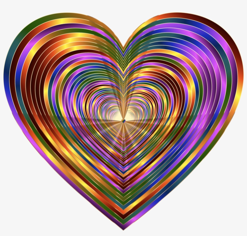 Heart 8-bit Color Computer Icons Download - Heart Psychedelic, transparent png