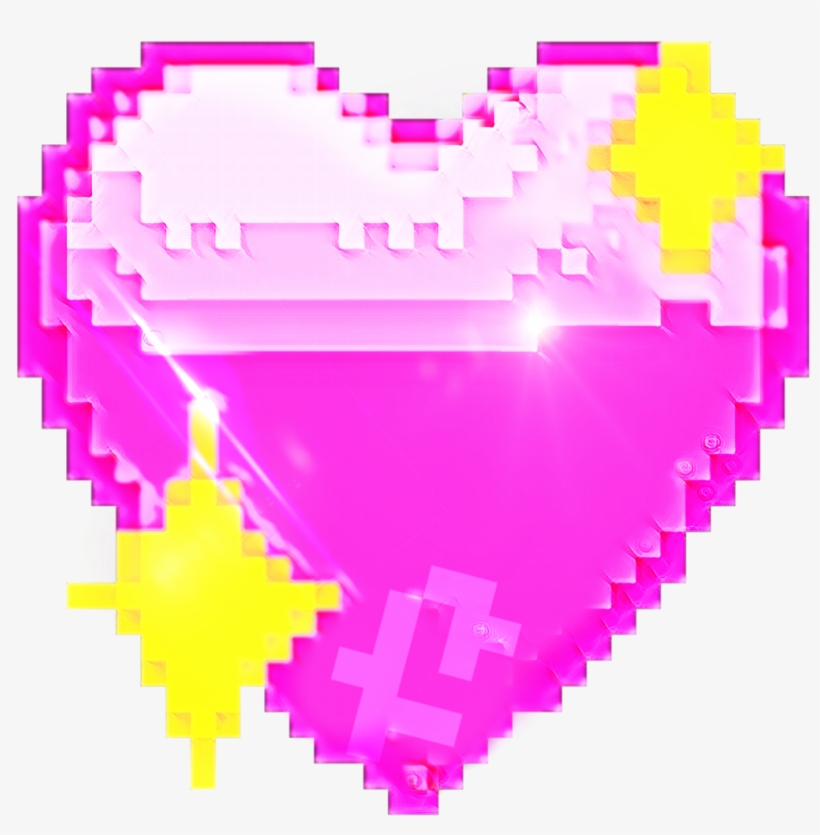 3 Ttkocistickers 8bit Pixel Heart Glitter Spa - Graphic Design, transparent png