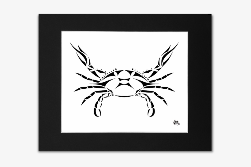 Blue Crab Art Print - Crab, transparent png