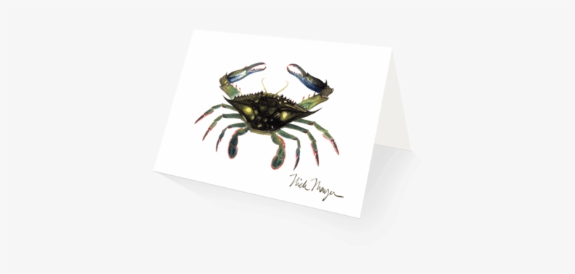 Nick Mayer Note Card - Chesapeake Blue Crab, transparent png
