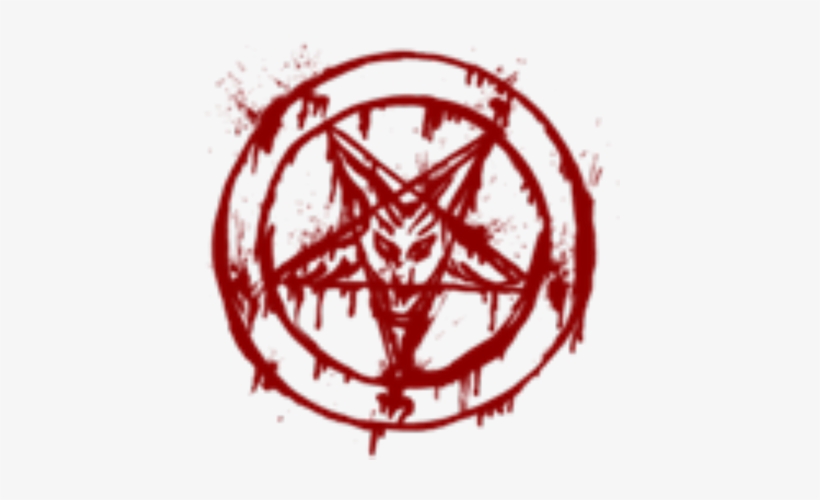 Dark Red Blood Satanic - Baphomet Baphomet Baphomet Rectangle Sticker, transparent png