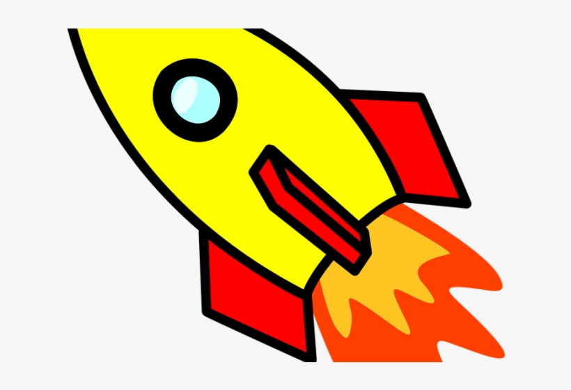 Rocket Flame Cliparts - Rocket Ship Clipart, transparent png