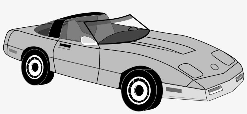 1980 Corvette Landau Picture Black And White Library - Cartoon Corvette, transparent png