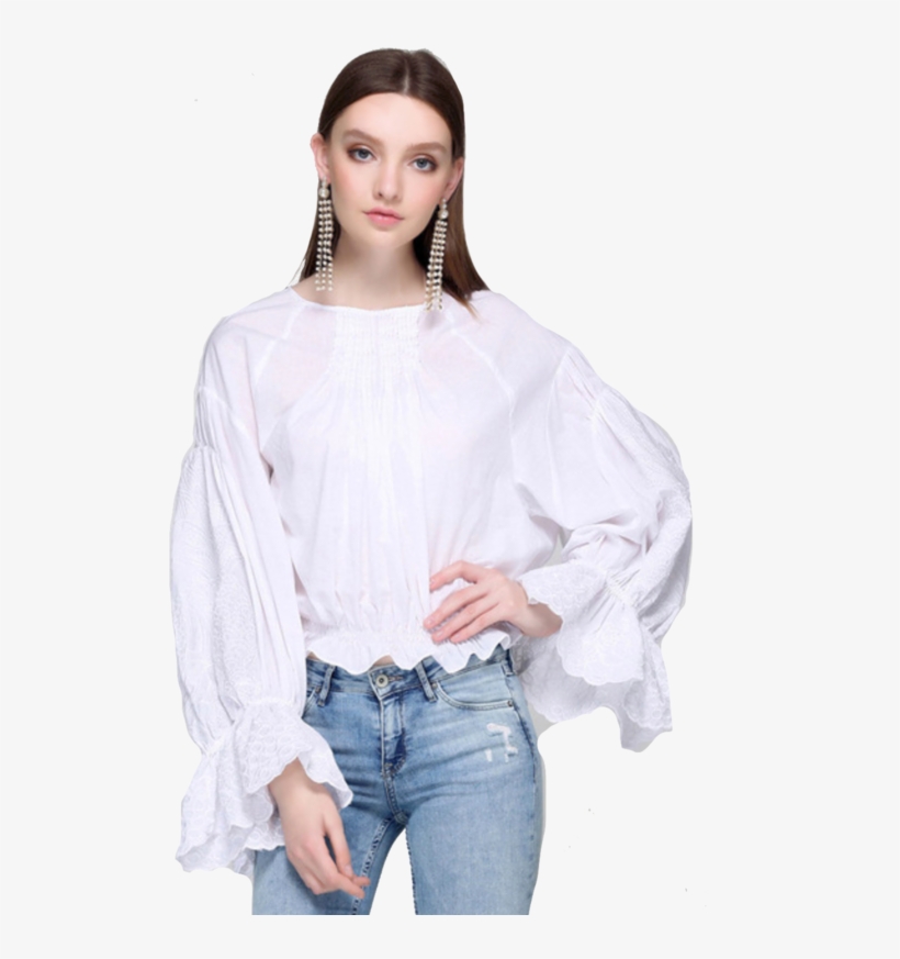 Killer Queen Blouse - Designer Full Loose Sleeves, transparent png