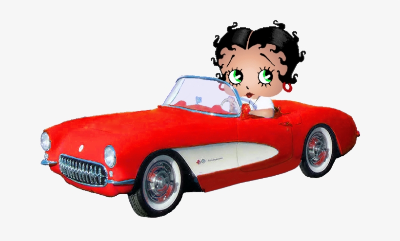 Betty Boop 1957 Corvette Photo Bettyboop1957corvette - Betty Boop, transparent png