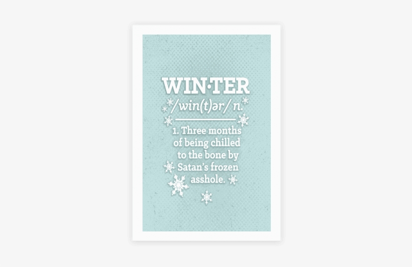Winter Definition Poster - Definition, transparent png