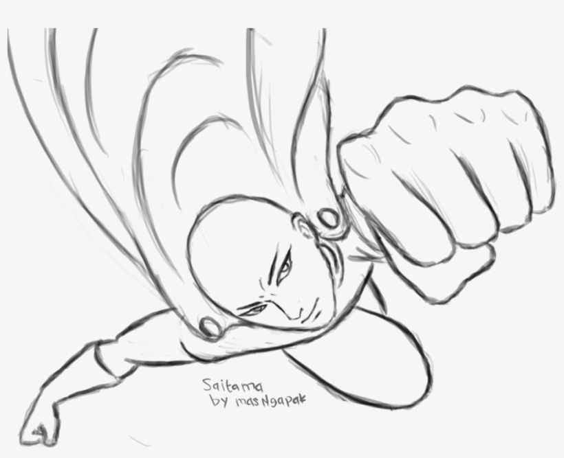 Image Library Saitamaa By Masngapak On Deviantart - Drawing, transparent png