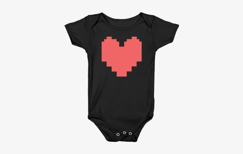 Undertale Pixel Heart Baby Onesy - Baby Gaming, transparent png