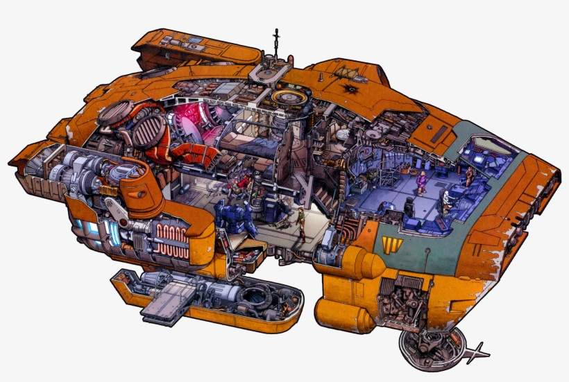 Http - //www - Beardeddork - - Spaceship Cutaway, transparent png