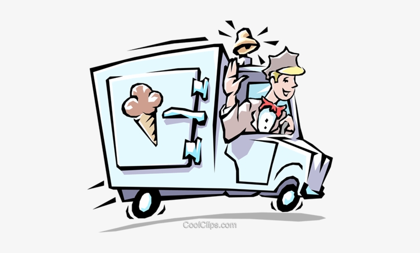Ice Cream Truck Royalty Free Vector Clip Art Illustration - Ice Cream Truck Clip Art, transparent png