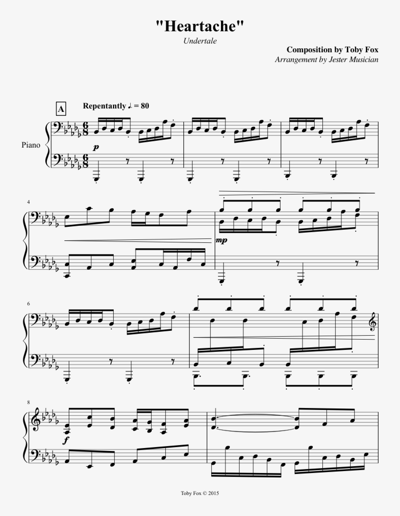 "heartache" Sheet Music Composed By Composition By - Do Apostrophes Mean In Music, transparent png